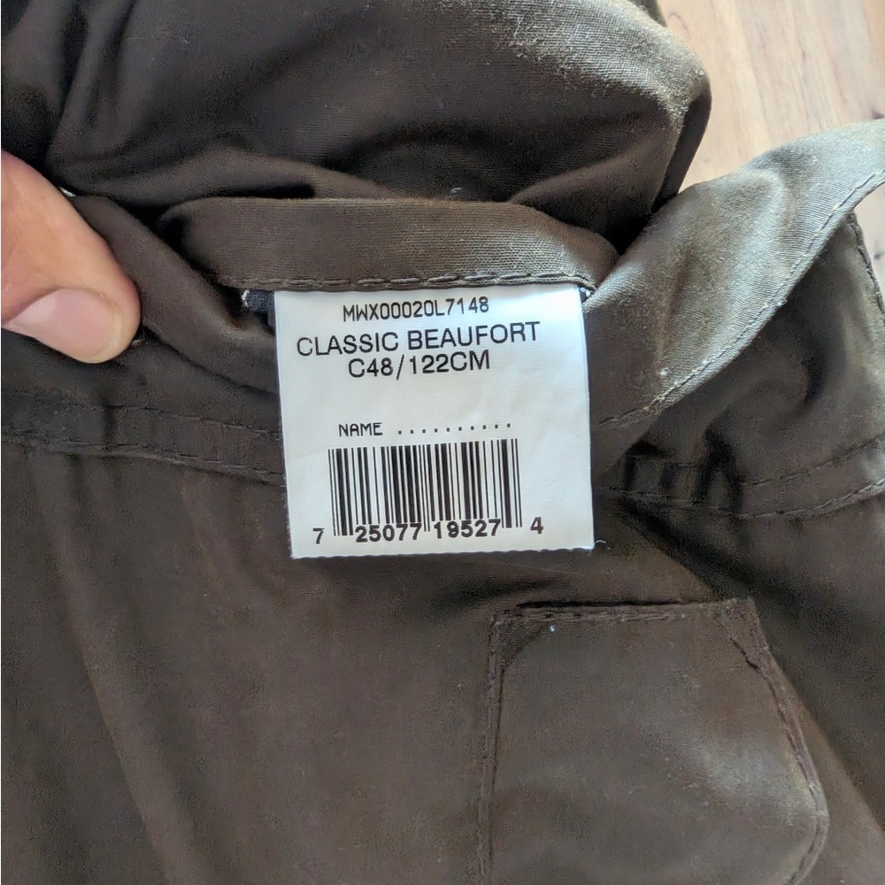 Men's Barbour Olive Green Waxed Jacket & Liner Vest - Picture 9 of 10